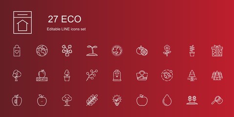 eco icons set