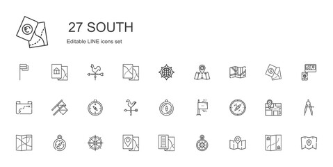 Fototapeta na wymiar south icons set