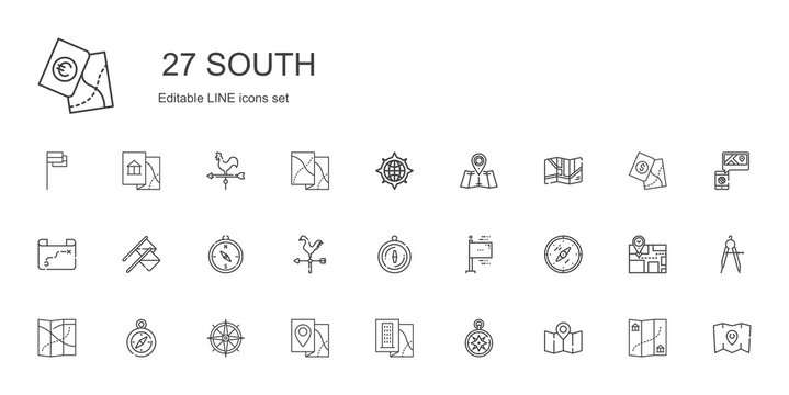 south icons set