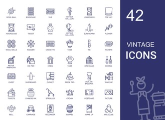 vintage icons set