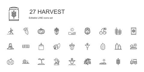 harvest icons set