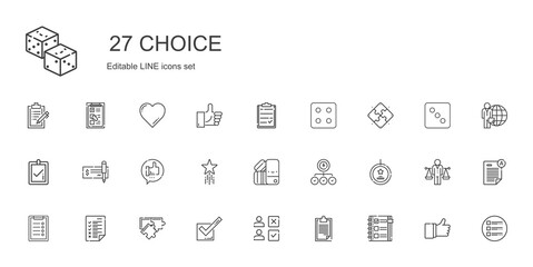choice icons set