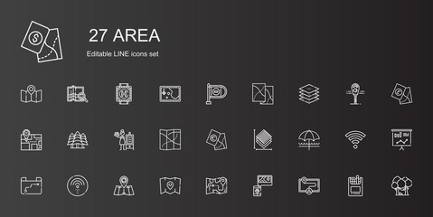 area icons set