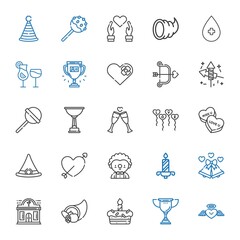 celebration icons set