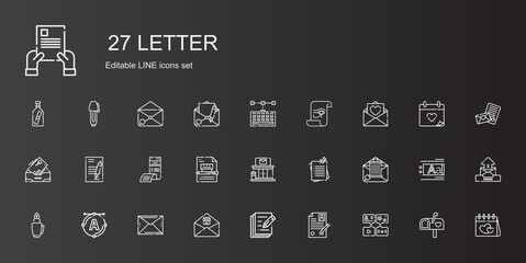 letter icons set