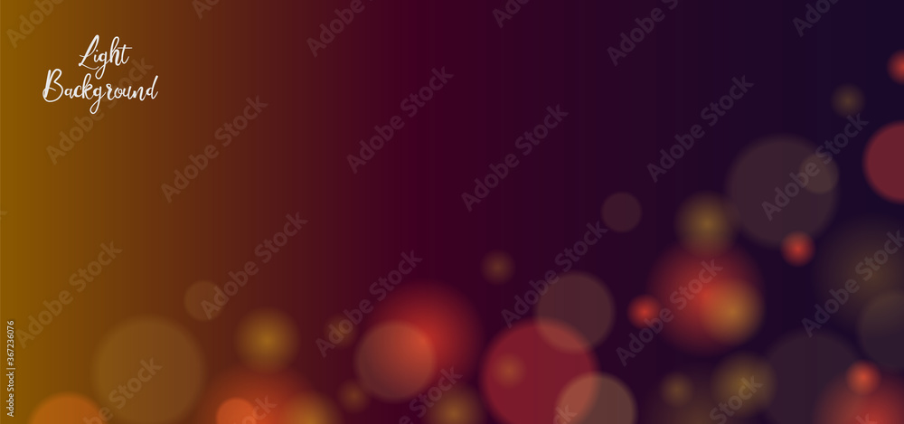 Poster shiny and blur effect bokeh light design background template vector
