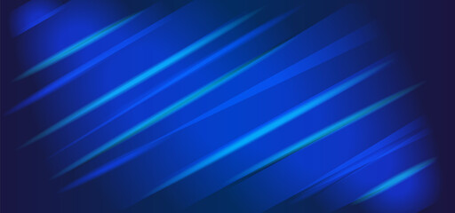 Glowing abstract blue line art background design template vector