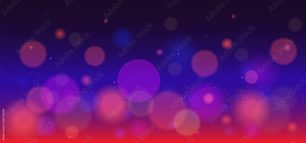 Poster colorful bokeh light design background template vector