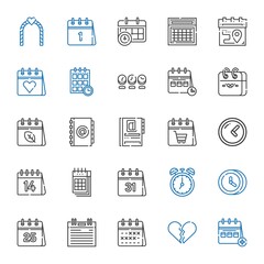 date icons set