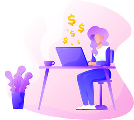 illustration, website, web, template, vector, page, flat, landing, banner, concept, background