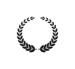Laurel icon vector logo design template