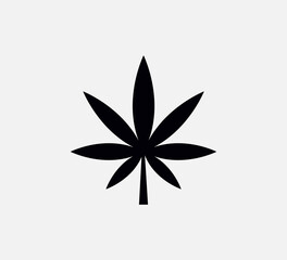 Marijuana icon vector flat style illustration