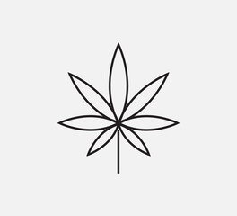 Marijuana icon vector flat style illustration