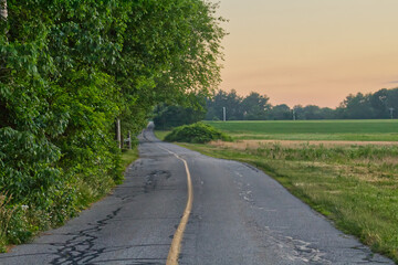 Looking down the road in Rochester