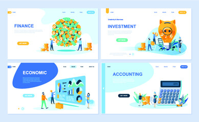 illustration, website, web, template, vector, page, flat, landing, banner, concept, background