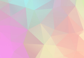 Abstract colorful triangle in pastel gradation background. 3D render triangles modern for background wallpaper and Business template.
