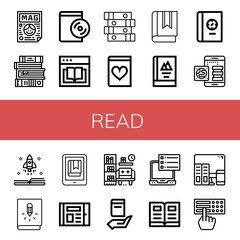 Set of read icons