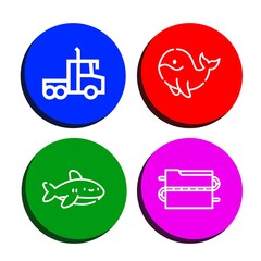 Obraz premium big simple icons set