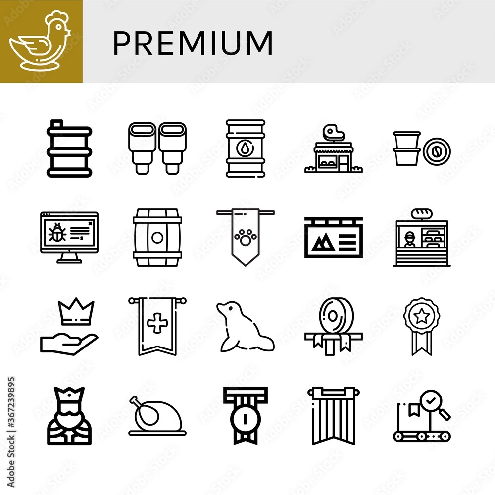 Canvas Prints Set of premium icons