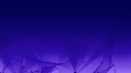 Abstract technology and science polygonal space low poly dark background Tone blue purple with connecting dots and lines.