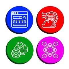 optimization simple icons set