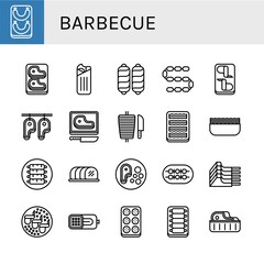 Set of barbecue icons
