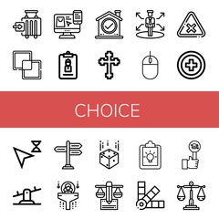 choice simple icons set