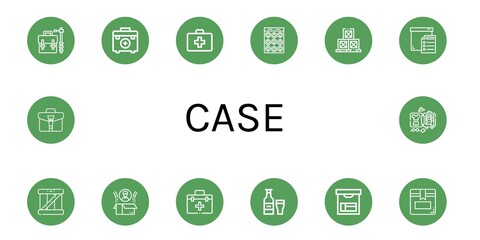 case simple icons set