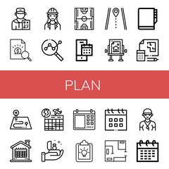 plan icon set