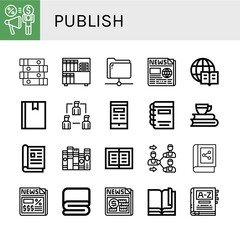 publish simple icons set