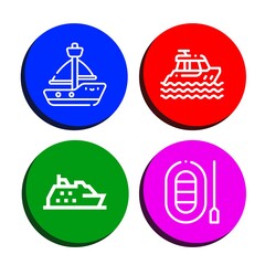 Set of yachting icons
