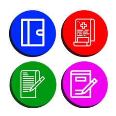 Set of notepad icons