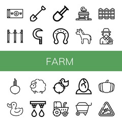 Set of farm icons