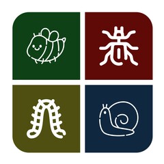 Set of bug icons