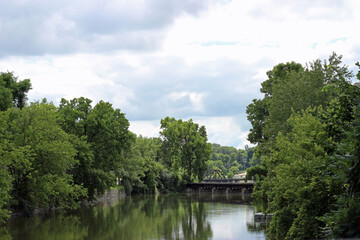 Old Railroad Bridge crossing the River