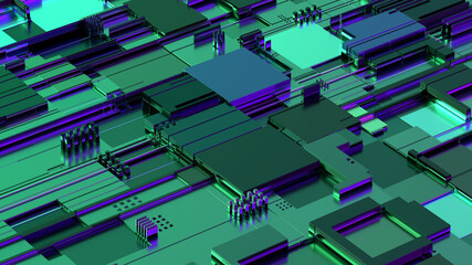 Color Tech Green Background