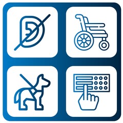 Set of handicap icons