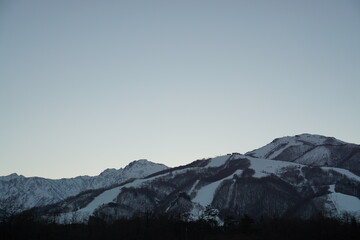 snow covered mountains