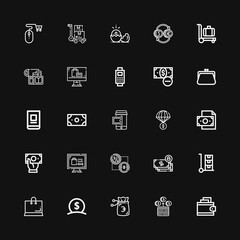 Editable 25 wallet icons for web and mobile