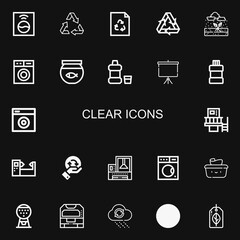 Editable 22 clear icons for web and mobile