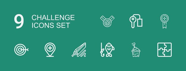 Editable 9 challenge icons for web and mobile