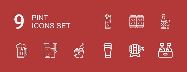 Editable 9 pint icons for web and mobile