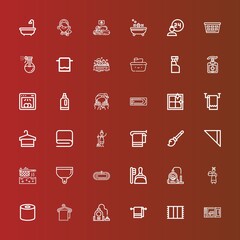 Editable 36 cleaner icons for web and mobile