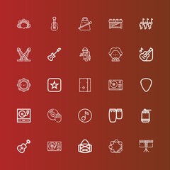 Editable 25 song icons for web and mobile