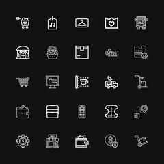 Editable 25 retail icons for web and mobile