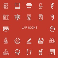 Editable 22 jar icons for web and mobile