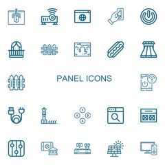Editable 22 panel icons for web and mobile