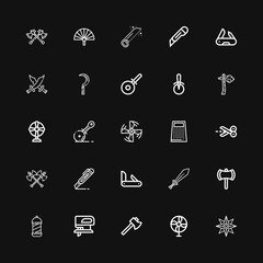 Editable 25 blade icons for web and mobile