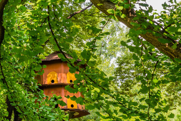 Large brown birdhouse