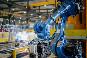 Fototapeta premium robot arm in factory